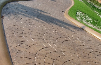 Concrete floor decoration